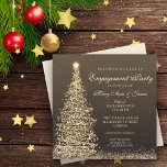 Invitation Elegant Christma Party Gold<br><div class="desc">Matching products available ! Elegant winter   Christmas   Holiday   December wedding "Engagement Party" with Sparkling Christmas Tree Gold Motif,  custom names,  details and date. Impress your family and friends with this stylish and simple design. Fully customizable ! Easy to use and easy to personalize.</div>