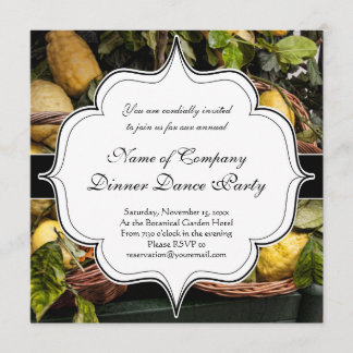 Invitation Élégant citron italien dans une corbeille