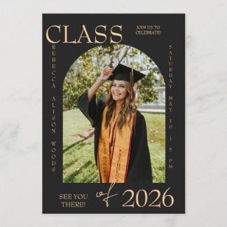 Invitation Elegant Class of 2026 Graduation Invite