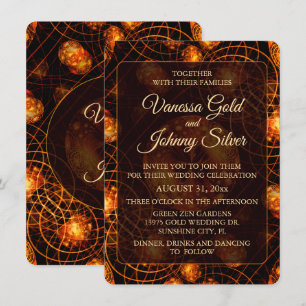 Invitation Élégant Classique Boho Moderne Or #901 Mariage