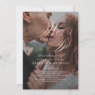 Invitation Elégant classique calligraphie photo NOUS TOUJOURS