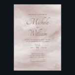 Invitation Elégant classique élégant Blush Pink Wedding Invit<br><div class="desc">Customisez cette Elégante Elégante Elégante Faire-part de mariage Vertical avec un arrière - plan artistique rose vif original. Conception parfaite pour un mariage moderne ou vintage à tout moment de l'année.</div>