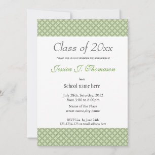 Invitation Élégant, classique peinture verte
