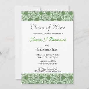 Invitation Élégant, classique peinture verte