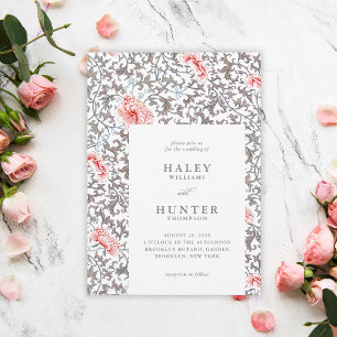 Invitation Élégant classique Vintage Mariage botanique