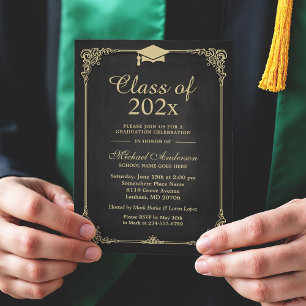 Invitation Élégant Classy Graduation