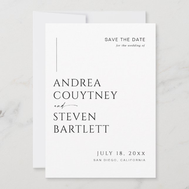 Invitation Élégant code QR de photo de mariage pour sauvegard (Devant)
