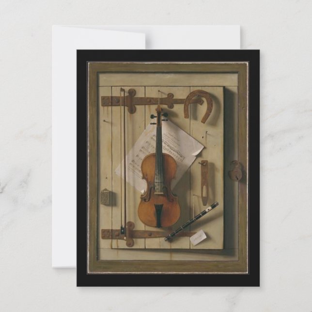 Invitation Élégant concours de musique de violon Vintage (Devant)
