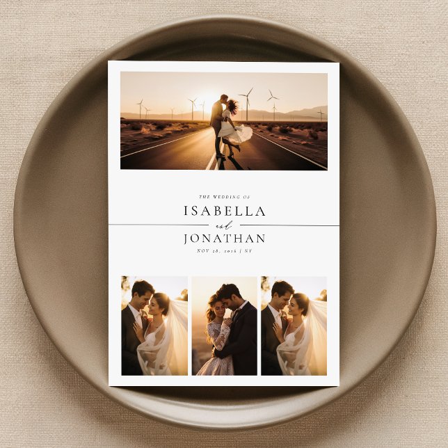 Invitation Elégant coucher de soleil romantique 8 Mariage pho (Créateur téléchargé)