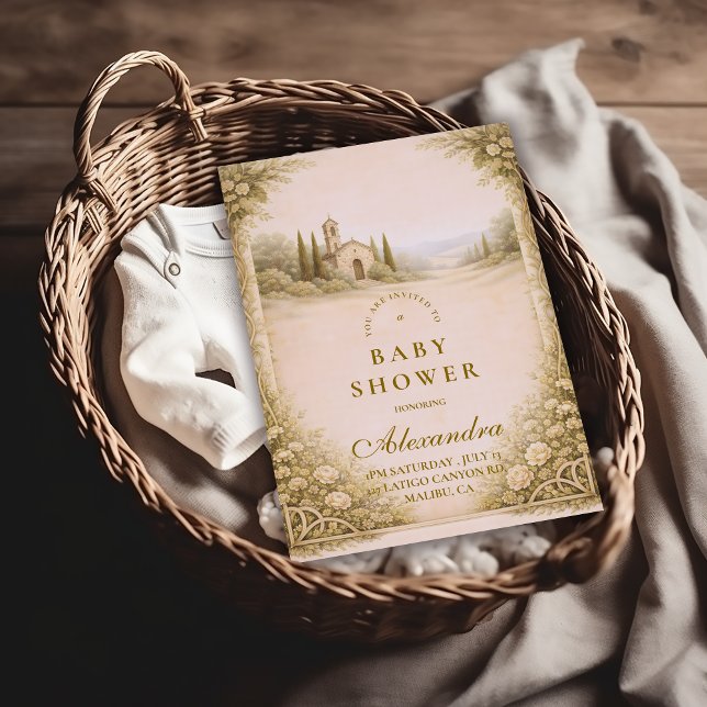 Invitation Elegant Countryside Garden Baby Shower (Créateur téléchargé)