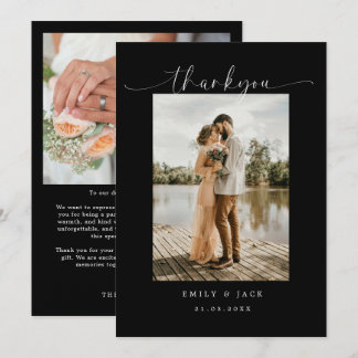 Invitation Élégant couple Minimaliste Simple Script Mariage