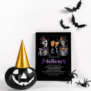 Invitation Elégant crâne floral Adulte Halloween Party Invita