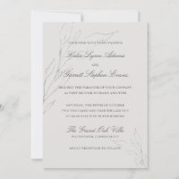 Élégant crayon gris Mariage Feuille esquissé