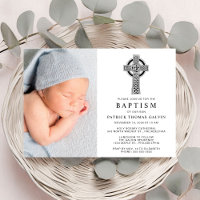 Élégant Croix celtique photo Baptême