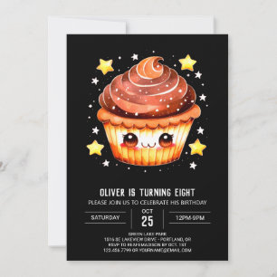 Invitation Elégant Cupcake Délice Muffin Anniversaire
