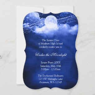 Invitation Élégant dans la danse formelle du bal de la lune