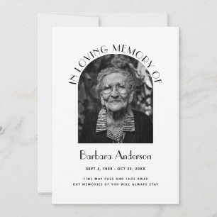 Invitation Élégant dans l'amour mémoire funéraire photo