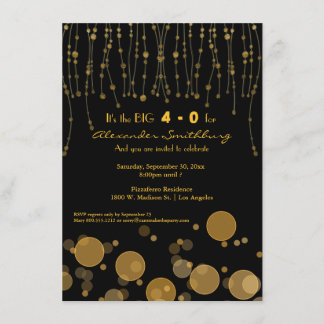 Invitation élégant de fête d'anniversaire de