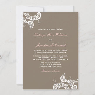 Invitation élégant de mariage de Boho de paon