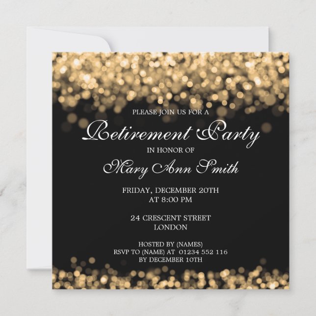Invitation Élégant défilé de retraite (Devant)