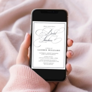 Invitation Élégant Déjeuner nuptial de la Marine Bleue