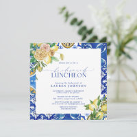 Élégant déjeuner nuptial floral citron méditerrané
