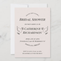 Invitation Elegant Dove Bridal Show