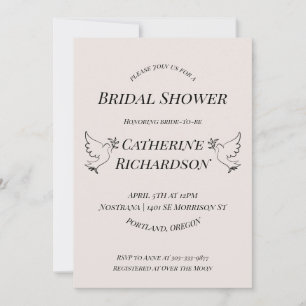 Invitation Elegant Dove Bridal Show