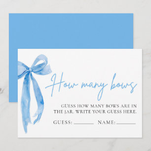 Invitation Elegant Dusty Blue Bow Devine Combien De Bows Jeu