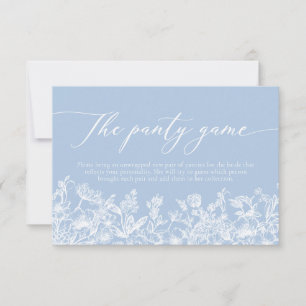 Invitation Elégant Dusty Blue Fleur sauvage The Panty Game