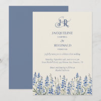 Élégant Dusty Blue Floral Mariage