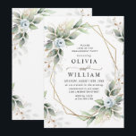 Invitation Elegant Dusty Blue  Greenery ENGAGEMENT PARTY<br><div class="desc">Create the perfect Wedding invite with this "Elegant Dusty Blue Watercolor Greenery Wedding Invitation" template. This high-quality design is easy to customize to match your wedding colors, styles and theme. For further customization, please click the "customize further" link and use our design tool to modify this template. If you need...</div>