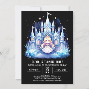 Invitation Elégant Enfants Princesse Anniversaire
