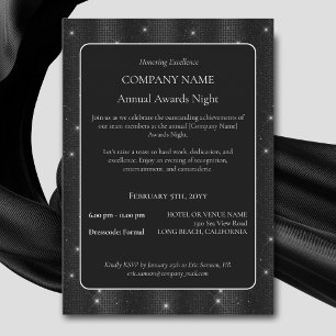 Invitation Elegant Entreprise affaires noir brillant prix nui