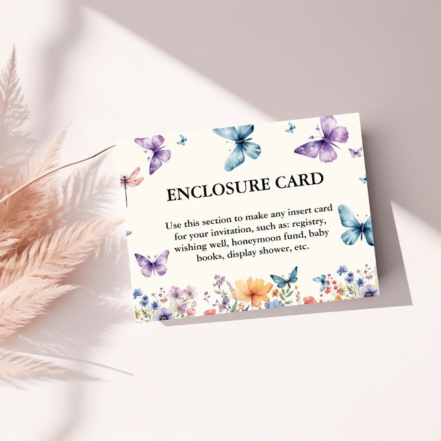 Invitation Elégant et chic il donne à ses papillons Encerclem (Créateur téléchargé)