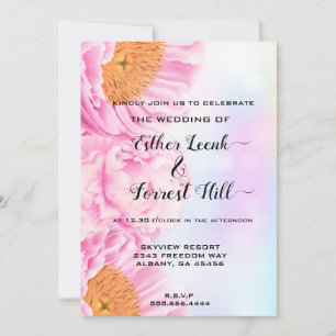 Invitation Élégant et élégant Mariage floral
