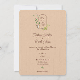 Invitation Élégant et moderne Mariage en terre cuite