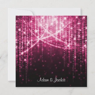 INVITATION ÉLÉGANT ET MODERNE MARIAGE SPARKLE ROSE