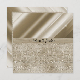 INVITATION ÉLÉGANT ET MODERNE MARIAGE SPLIT BRONZE PARTIES SC