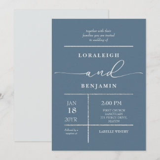 Invitation Élégant et moderne poli Mariage