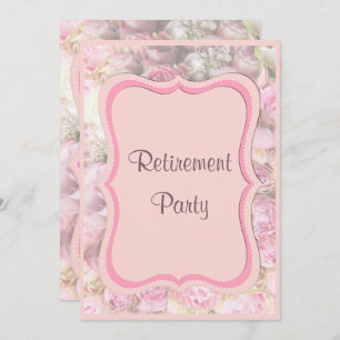 Invitation Élégant et romantique cadre de la retraite de bouq