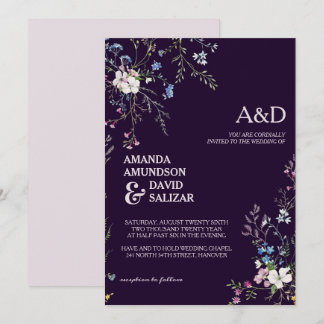 Invitation Élégant et romantique Dainty Flowers Mariage