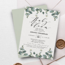 Elégant Eucalyptus Baby Dans Le Baby shower En Fle