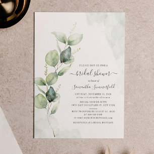 Invitation Elegant Eucalyptus Bridal Shower