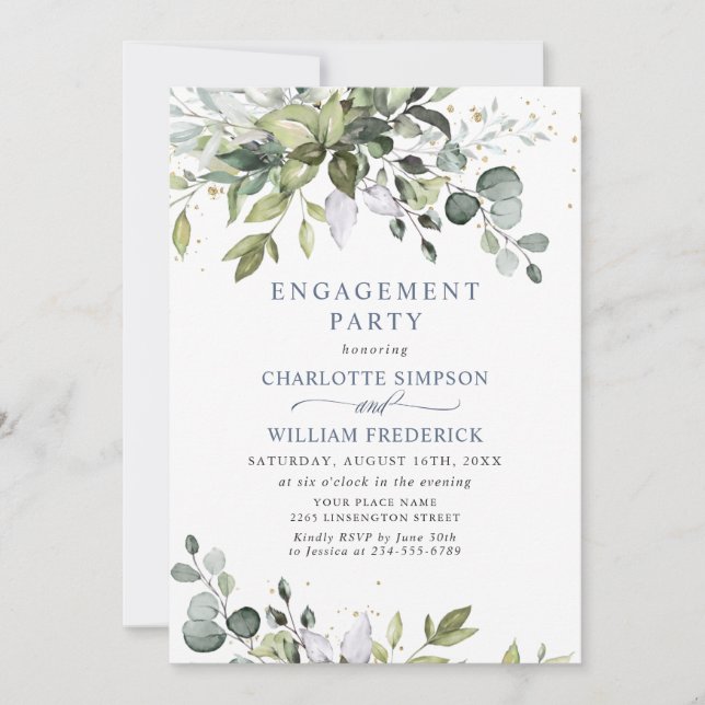 Invitation Elegant Eucalyptus Greenery (Devant)
