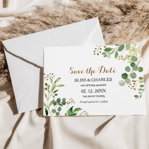 Invitation Elégant Eucalyptus Verdure Mariage Enregistrer la 