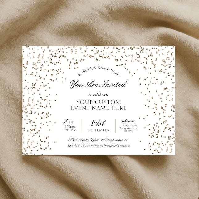 Invitation Élégant Événement de Dîner de Gala d'Affaires Pail (Créateur téléchargé)