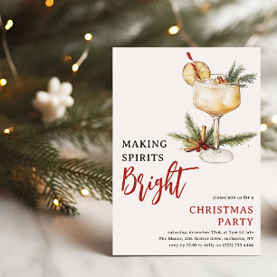 Invitation Élégant Faire des esprits Fête de Noël brillante