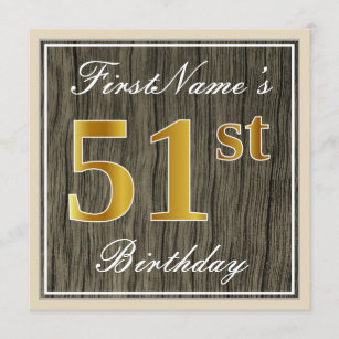 Invitations Faire Part Cartes Anniversaire 51 Ans Zazzle Fr