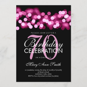 Invitation Elégant film hollywoodien de 70e anniversaire